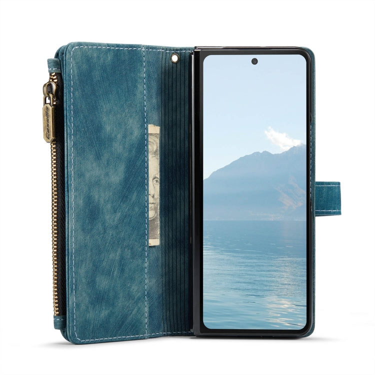For Samsung Galaxy Z Fold6 5G CaseMe C30 Multifunctional Card Slots Zipper Phone Leather Phone Case