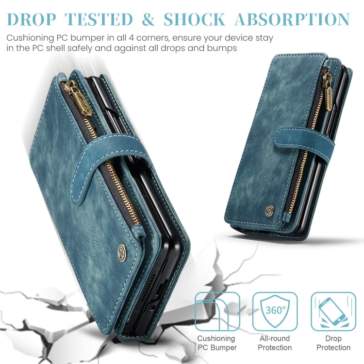 For Samsung Galaxy Z Fold6 5G CaseMe C30 Multifunctional Card Slots Zipper Phone Leather Phone Case