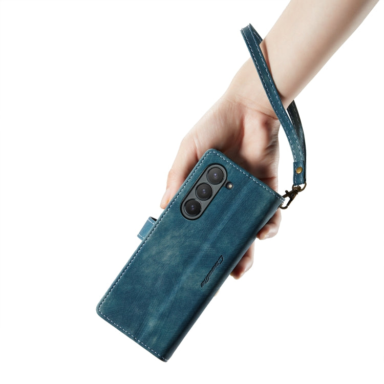 For Samsung Galaxy Z Fold6 5G CaseMe C30 Multifunctional Card Slots Zipper Phone Leather Phone Case