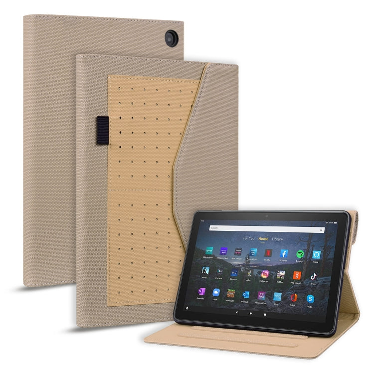 For Amazon Fire HD 10 2021 Business Storage Smart Leather Tablet Case