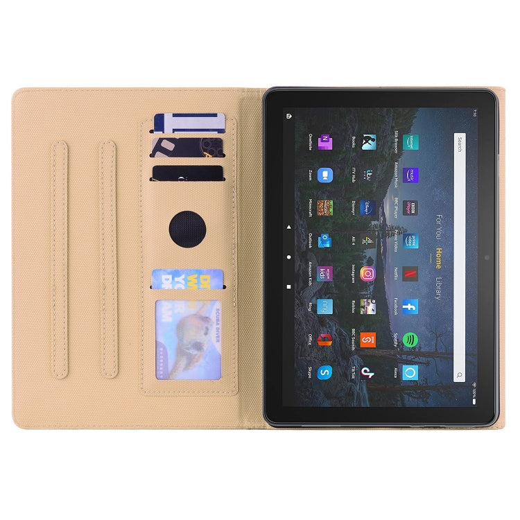 For Amazon Fire HD 10 2021 Business Storage Smart Leather Tablet Case