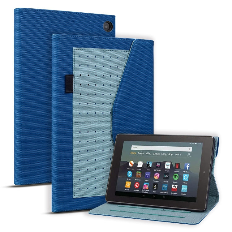 For Amazon Fire 7 2022 Business Storage Smart Leather Tablet Case