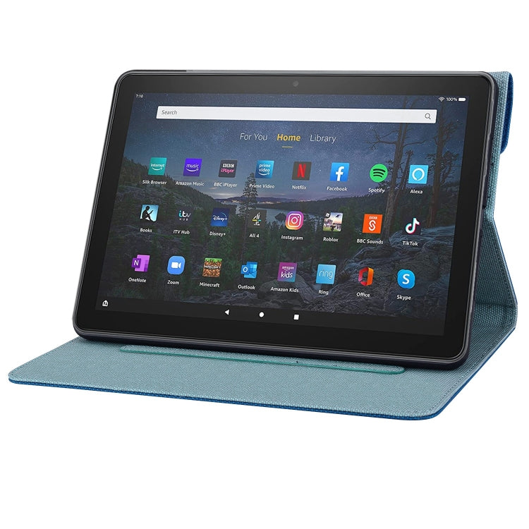 For Amazon Fire 7 2022 Business Storage Smart Leather Tablet Case
