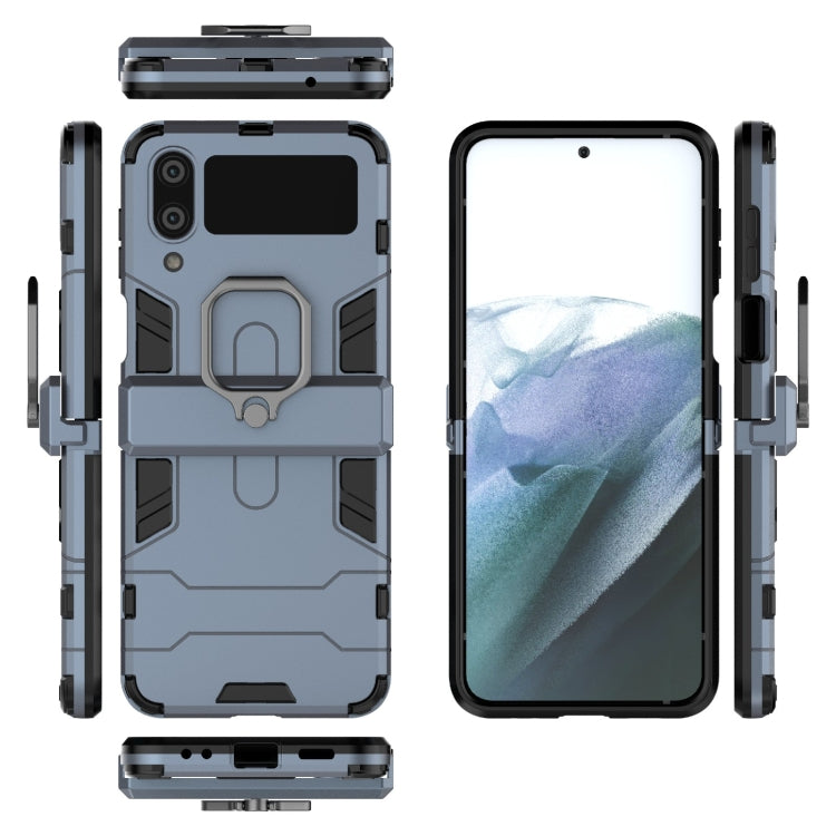 For Samsung Galaxy Z Flip4 PC + TPU Shockproof Protective Phone Case with Magnetic Ring Holder