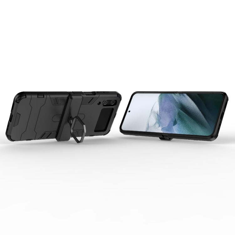 For Samsung Galaxy Z Flip4 PC + TPU Shockproof Protective Phone Case with Magnetic Ring Holder