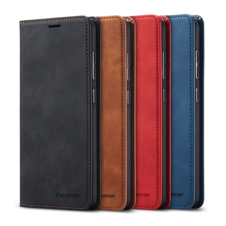 For Galaxy A71 Forwenw Dream Series Oil Edge Strong Magnetism Horizontal Flip Leather Case with Holder & Card Slots & Wallet & Photo Frame