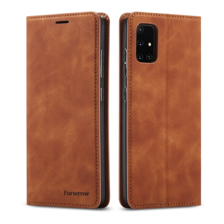 For Galaxy A71 Forwenw Dream Series Oil Edge Strong Magnetism Horizontal Flip Leather Case with Holder & Card Slots & Wallet & Photo Frame