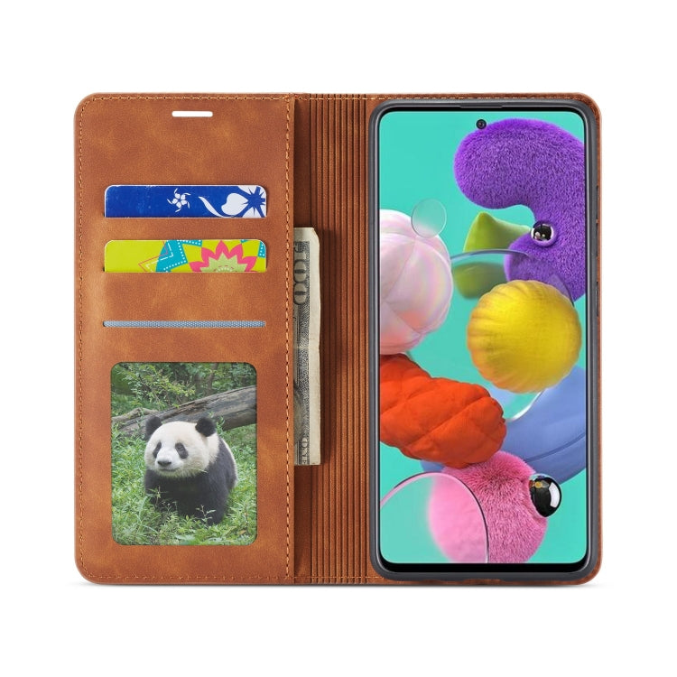 For Galaxy A71 Forwenw Dream Series Oil Edge Strong Magnetism Horizontal Flip Leather Case with Holder & Card Slots & Wallet & Photo Frame