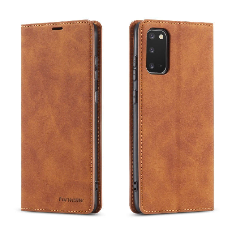 For Galaxy S20 Forwenw Dream Series Oil Edge Strong Magnetism Horizontal Flip Leather Case with Holder & Card Slots & Wallet & Photo Frame