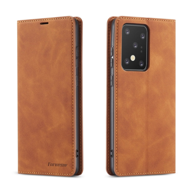 For Galaxy S20 Ultra Forwenw Dream Series Oil Edge Strong Magnetism Horizontal Flip Leather Case with Holder & Card Slots & Wallet & Photo Frame