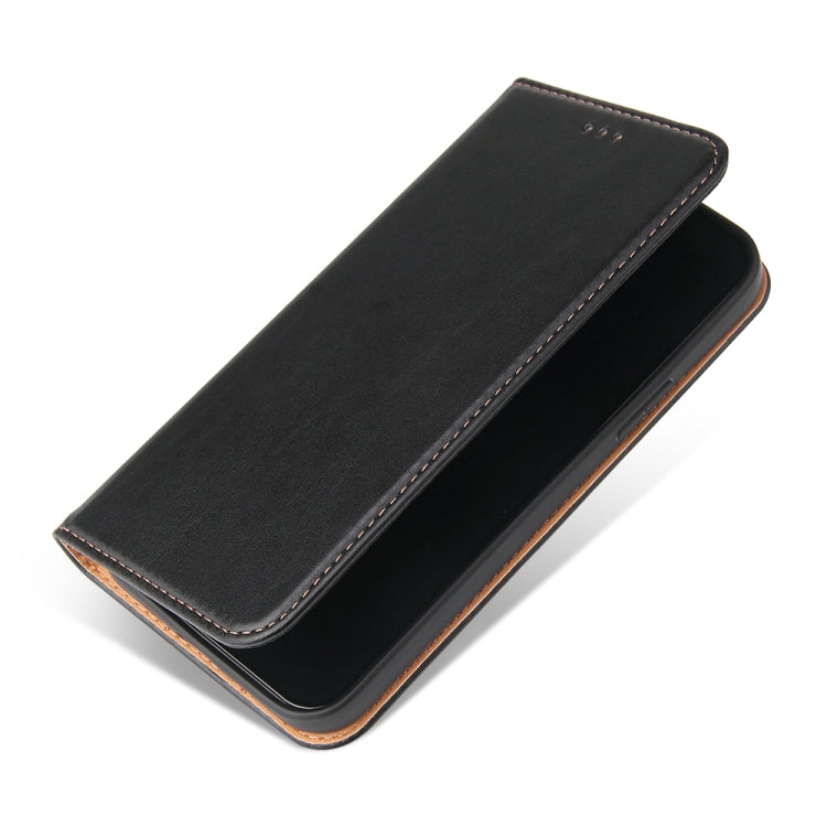 For iPhone 14 Fierre Shann PU Genuine Leather Texture Leather Phone Case