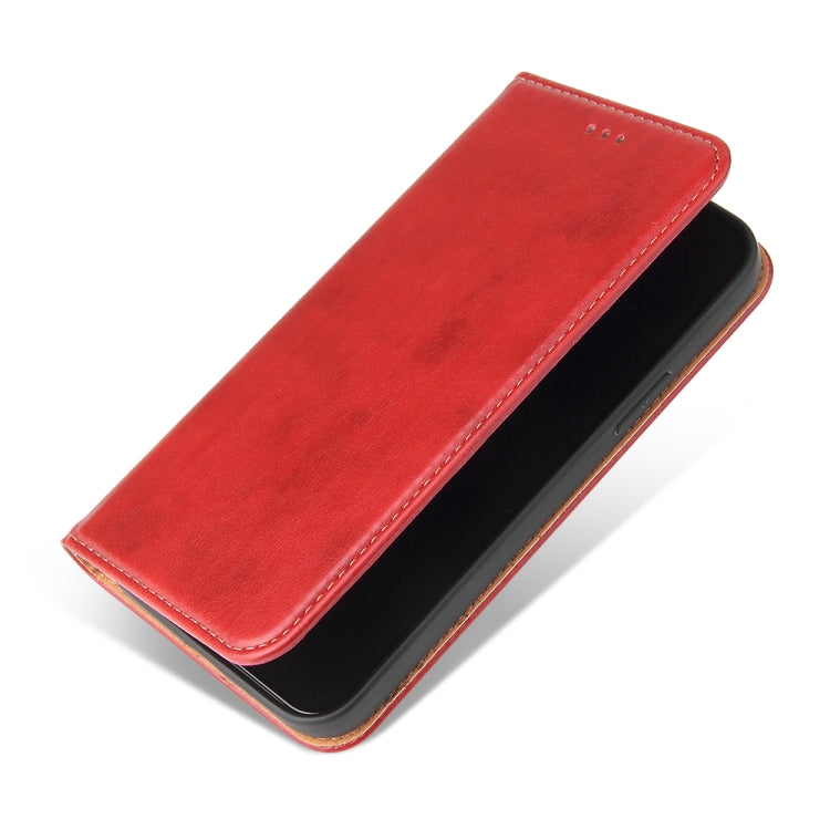 For iPhone 14 Fierre Shann PU Genuine Leather Texture Leather Phone Case