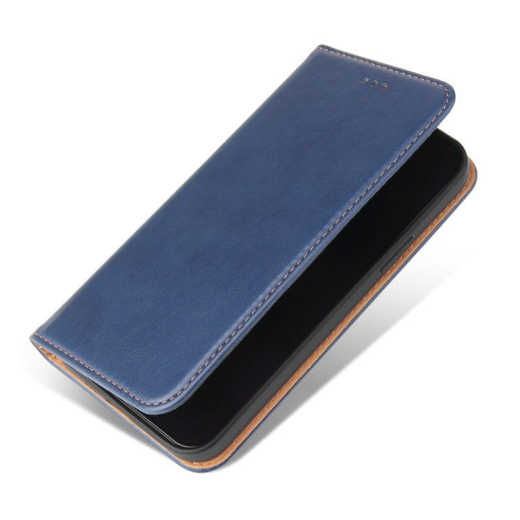 For iPhone 14 Plus Fierre Shann PU Genuine Leather Texture Leather Phone Case