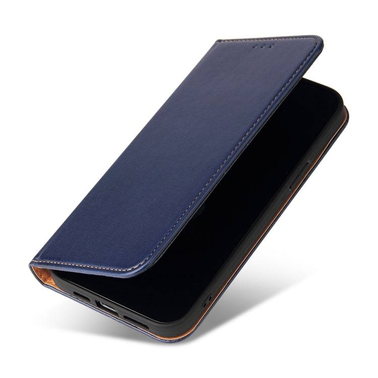 For iPhone 14 Pro Max Fierre Shann PU Genuine Leather Texture Leather Phone Case