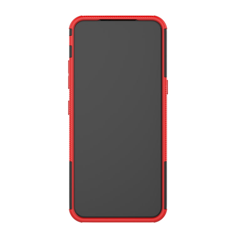 For LG V60 ThinQ Tire Texture Shockproof TPU+PC Protective Case with Holder