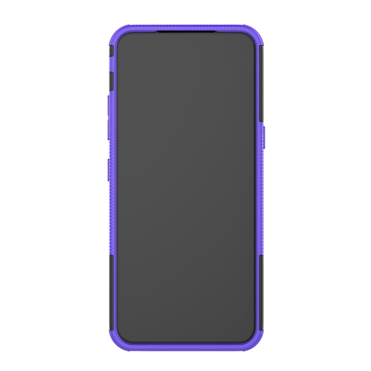 For LG V60 ThinQ Tire Texture Shockproof TPU+PC Protective Case with Holder