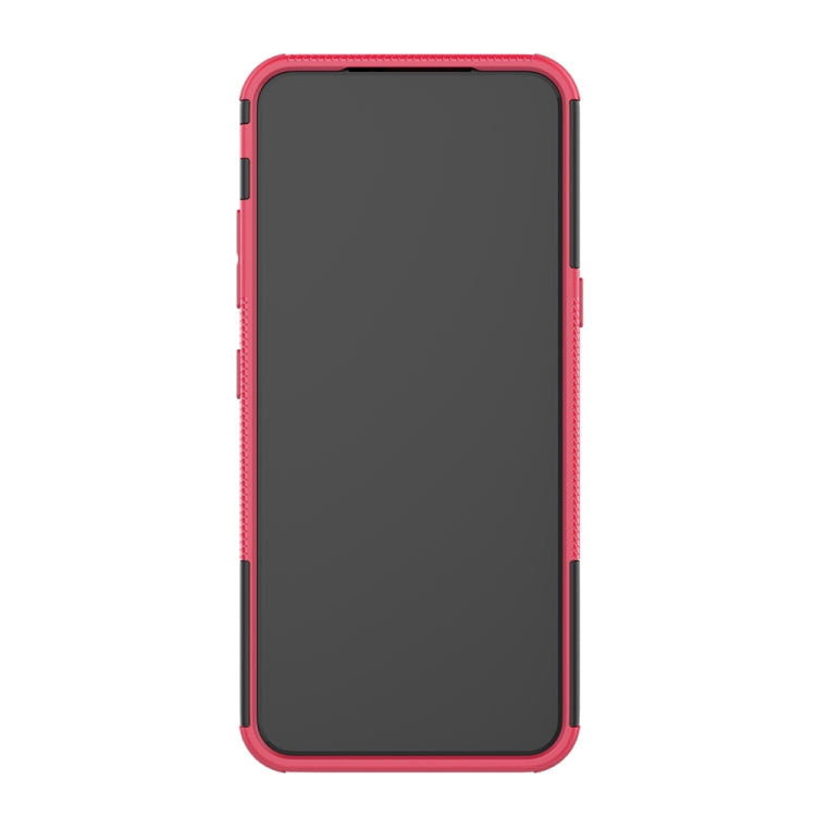 For LG V60 ThinQ Tire Texture Shockproof TPU+PC Protective Case with Holder