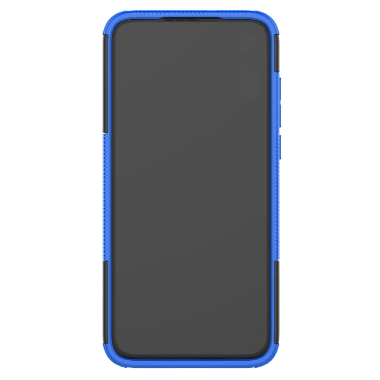 For Motorola Moto E (2020) Tire Texture Shockproof TPU+PC Protective Case with Holder