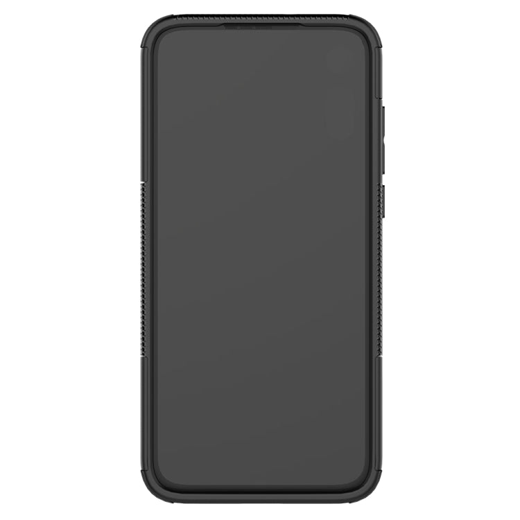 For Motorola Moto E (2020) Tire Texture Shockproof TPU+PC Protective Case with Holder