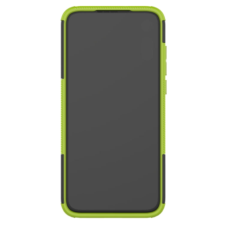 For Motorola Moto E (2020) Tire Texture Shockproof TPU+PC Protective Case with Holder