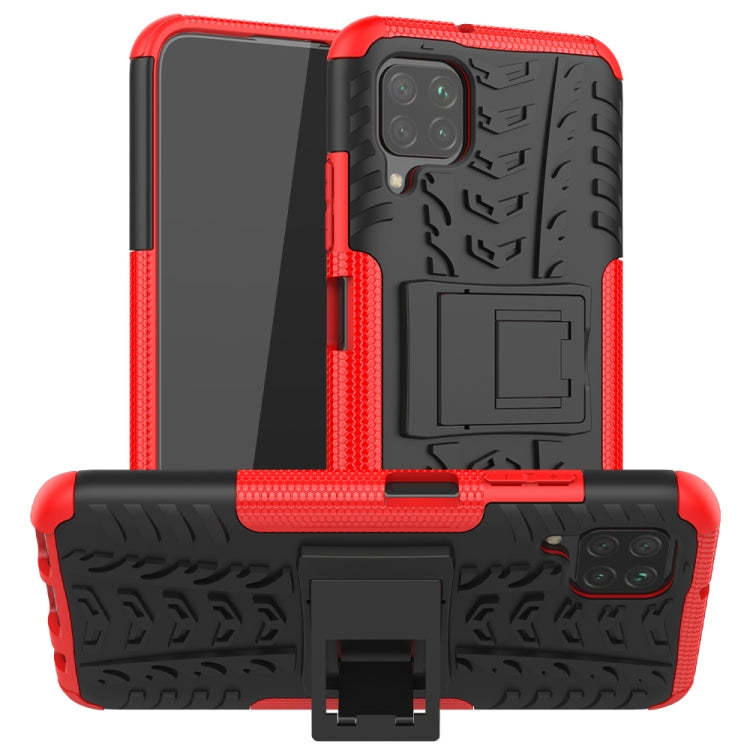 For Huawei P40 Lite Tire Texture Shockproof TPU+PC Protective Case with Holder