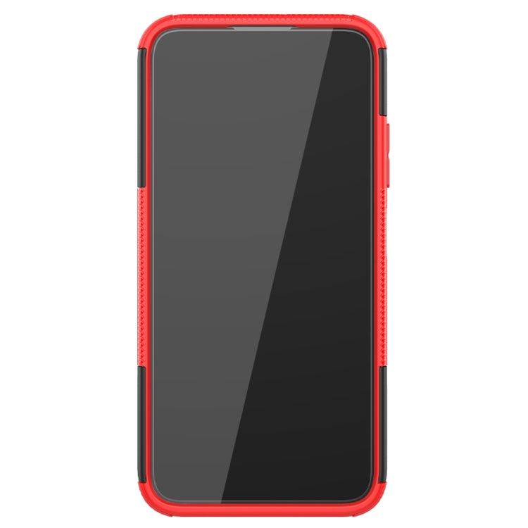For Huawei P40 Lite Tire Texture Shockproof TPU+PC Protective Case with Holder