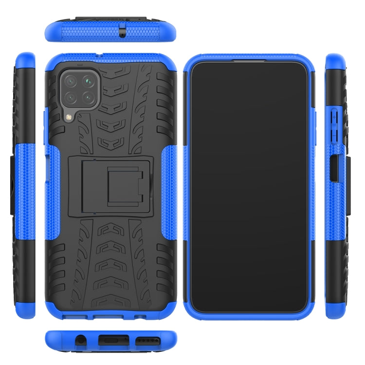 For Huawei P40 Lite Tire Texture Shockproof TPU+PC Protective Case with Holder