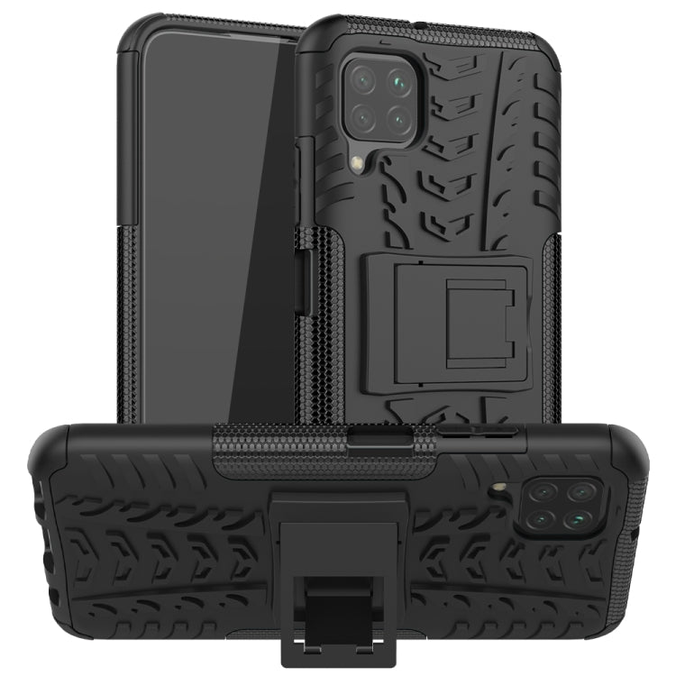 For Huawei P40 Lite Tire Texture Shockproof TPU+PC Protective Case with Holder