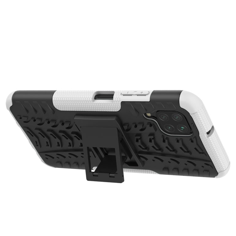 For Huawei P40 Lite Tire Texture Shockproof TPU+PC Protective Case with Holder