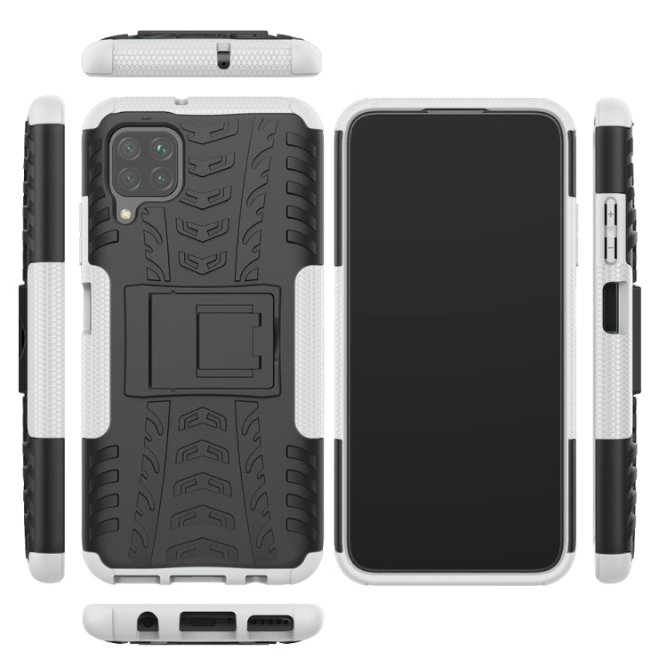 For Huawei P40 Lite Tire Texture Shockproof TPU+PC Protective Case with Holder