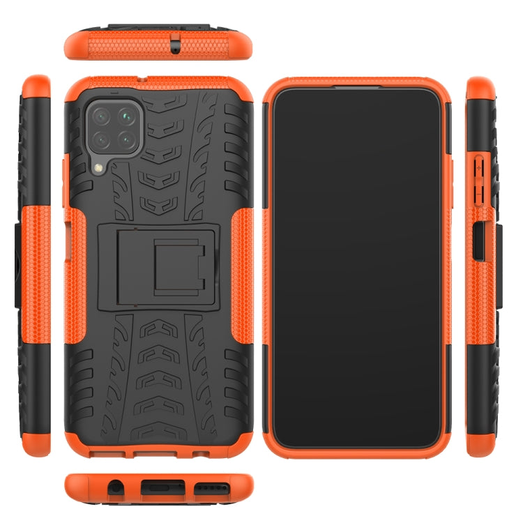 For Huawei P40 Lite Tire Texture Shockproof TPU+PC Protective Case with Holder