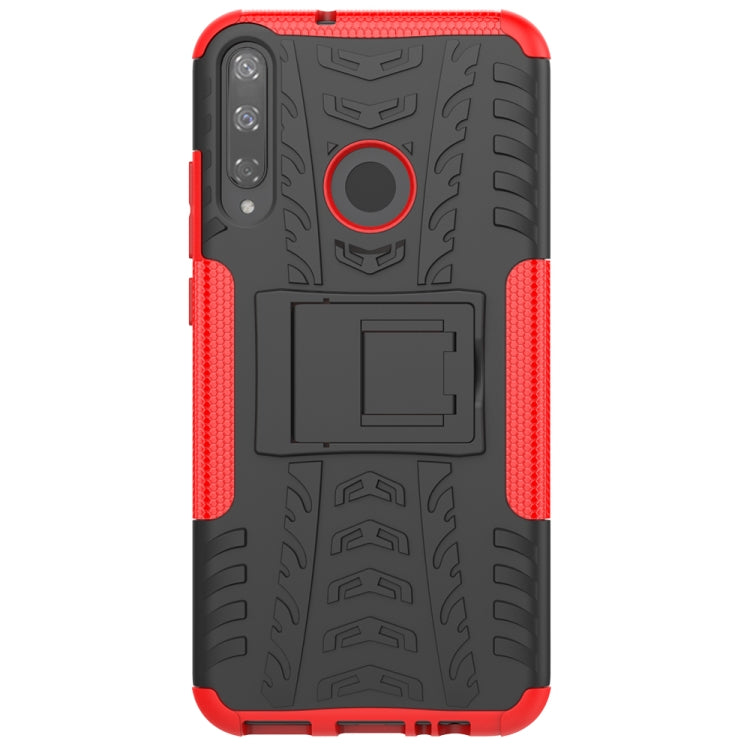 For Huawei Y7P Tire Texture Shockproof TPU+PC Protective Case with Holder