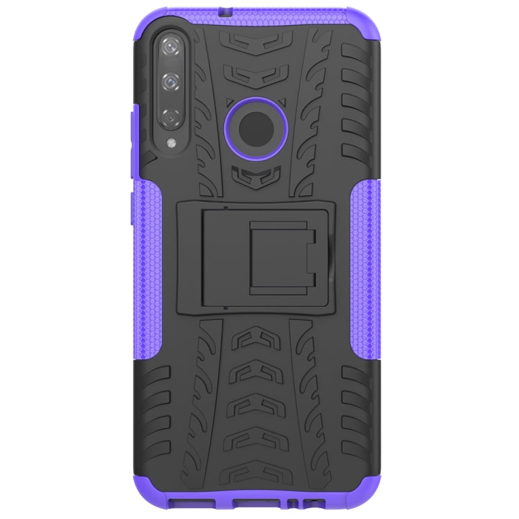 For Huawei Y7P Tire Texture Shockproof TPU+PC Protective Case with Holder