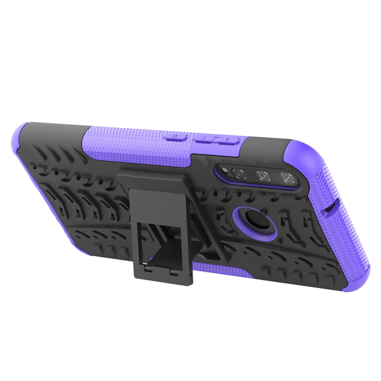 For Huawei Y7P Tire Texture Shockproof TPU+PC Protective Case with Holder