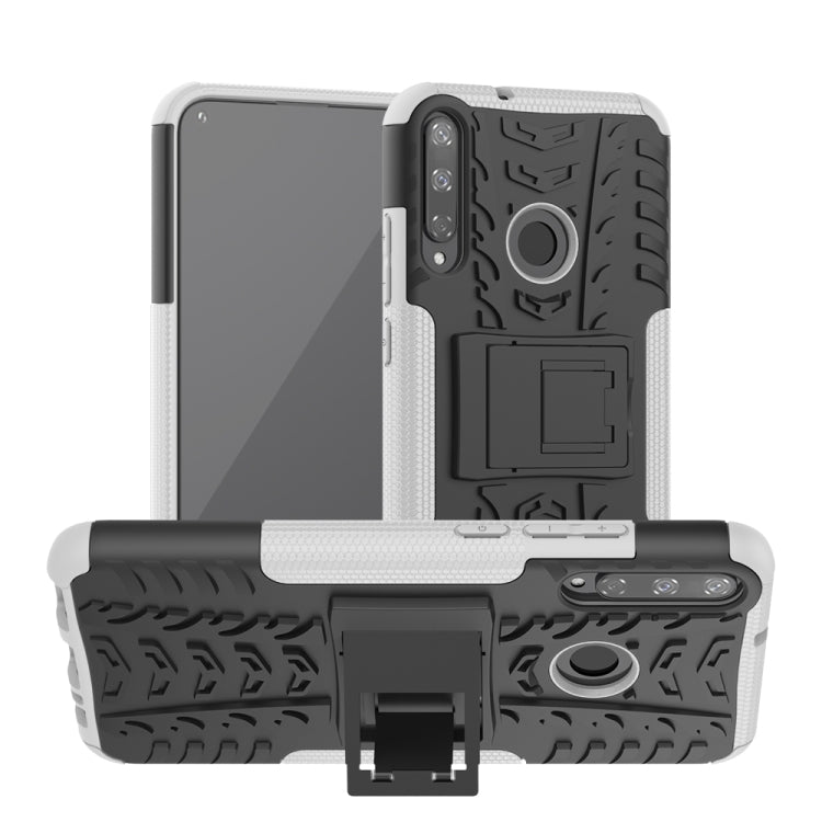 For Huawei Y7P Tire Texture Shockproof TPU+PC Protective Case with Holder