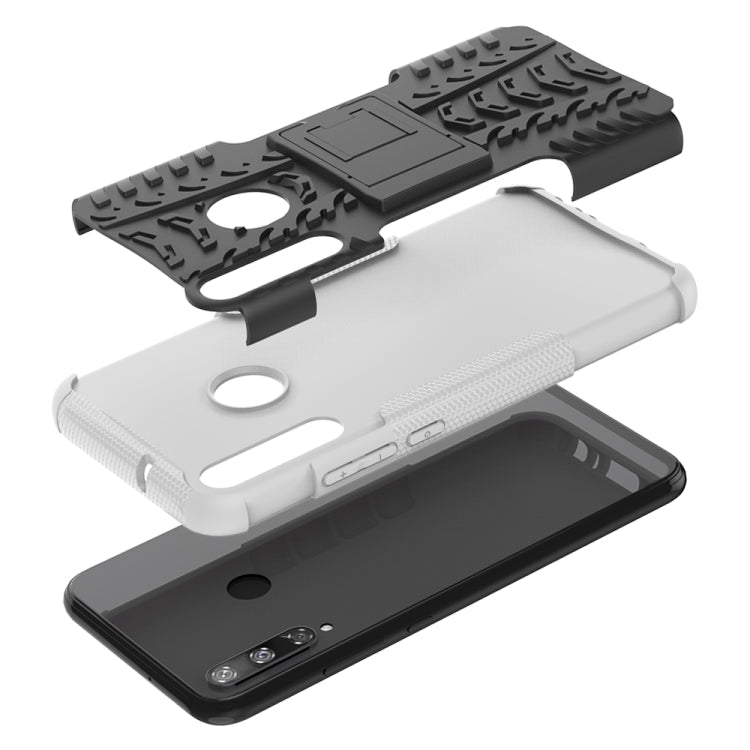 For Huawei Y7P Tire Texture Shockproof TPU+PC Protective Case with Holder