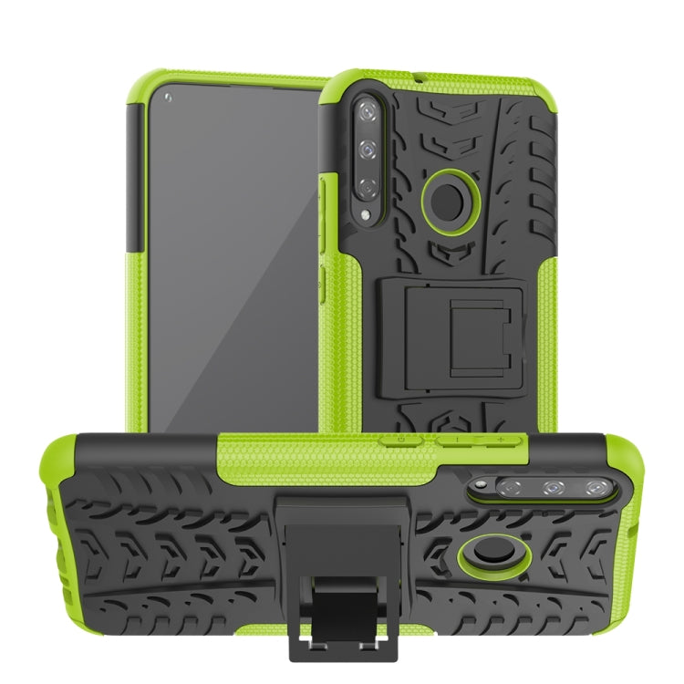 For Huawei Y7P Tire Texture Shockproof TPU+PC Protective Case with Holder
