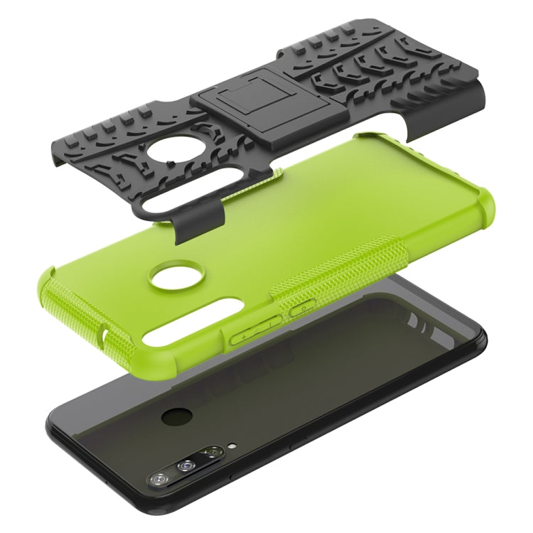 For Huawei Y7P Tire Texture Shockproof TPU+PC Protective Case with Holder