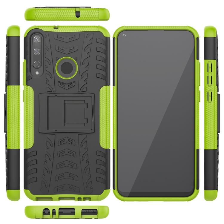 For Huawei Y7P Tire Texture Shockproof TPU+PC Protective Case with Holder