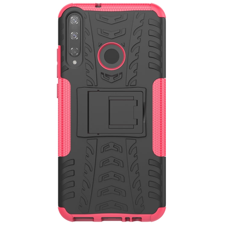 For Huawei Y7P Tire Texture Shockproof TPU+PC Protective Case with Holder
