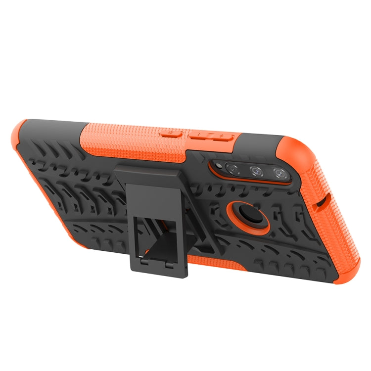 For Huawei Y7P Tire Texture Shockproof TPU+PC Protective Case with Holder