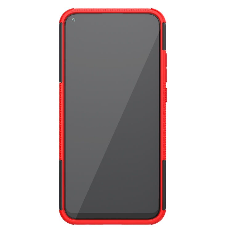 For Huawei Honor Play 3 / P40E Tire Texture Shockproof TPU+PC Protective Case with Holder