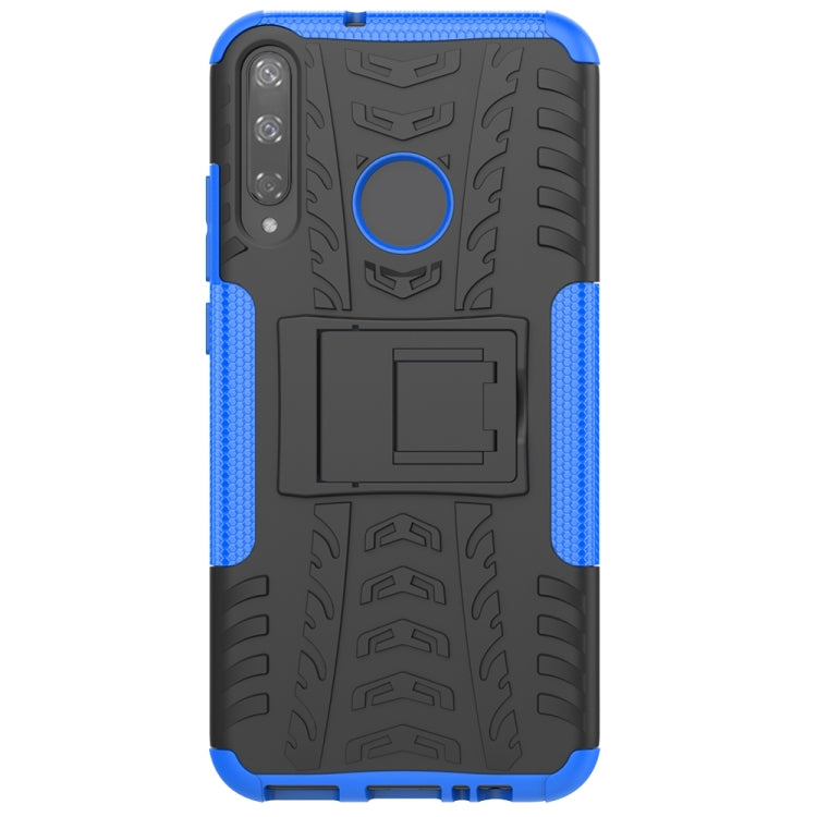 For Huawei Honor Play 3 / P40E Tire Texture Shockproof TPU+PC Protective Case with Holder