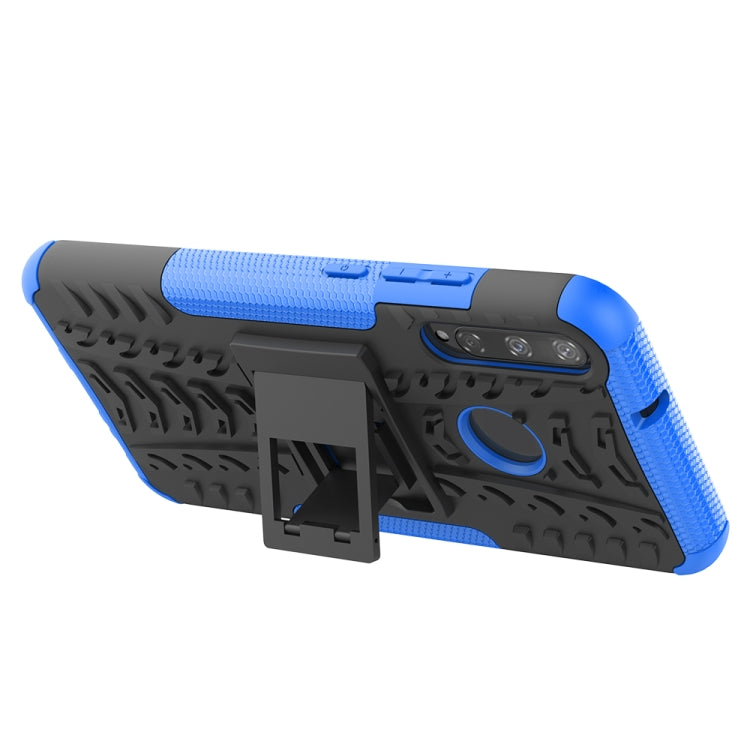 For Huawei Honor Play 3 / P40E Tire Texture Shockproof TPU+PC Protective Case with Holder