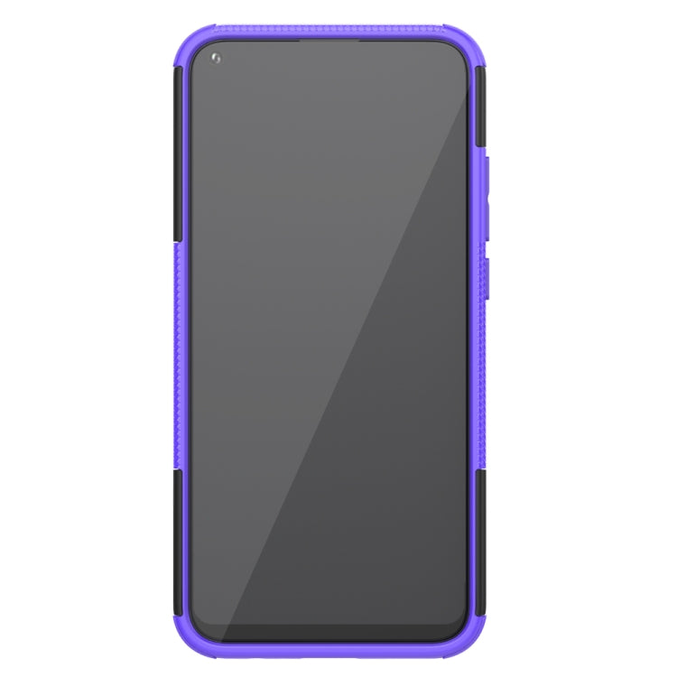 For Huawei Honor Play 3 / P40E Tire Texture Shockproof TPU+PC Protective Case with Holder