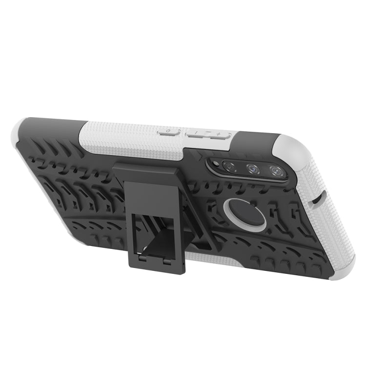 For Huawei Honor Play 3 / P40E Tire Texture Shockproof TPU+PC Protective Case with Holder