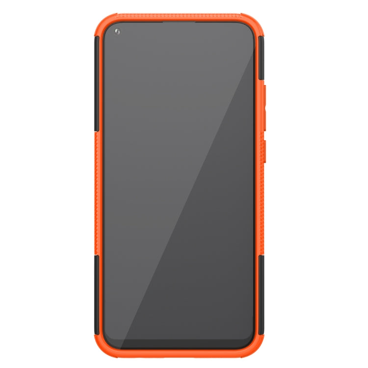 For Huawei Honor Play 3 / P40E Tire Texture Shockproof TPU+PC Protective Case with Holder
