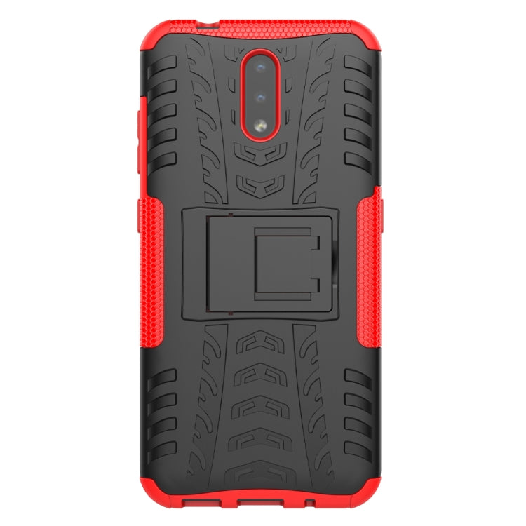 For Nokia 2.3 Tire Texture Shockproof TPU+PC Protective Case with Holder