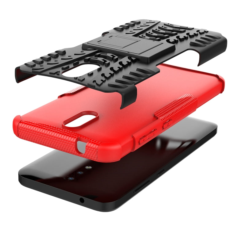 For Nokia 2.3 Tire Texture Shockproof TPU+PC Protective Case with Holder