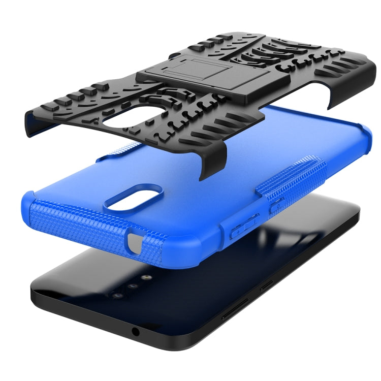 For Nokia 2.3 Tire Texture Shockproof TPU+PC Protective Case with Holder